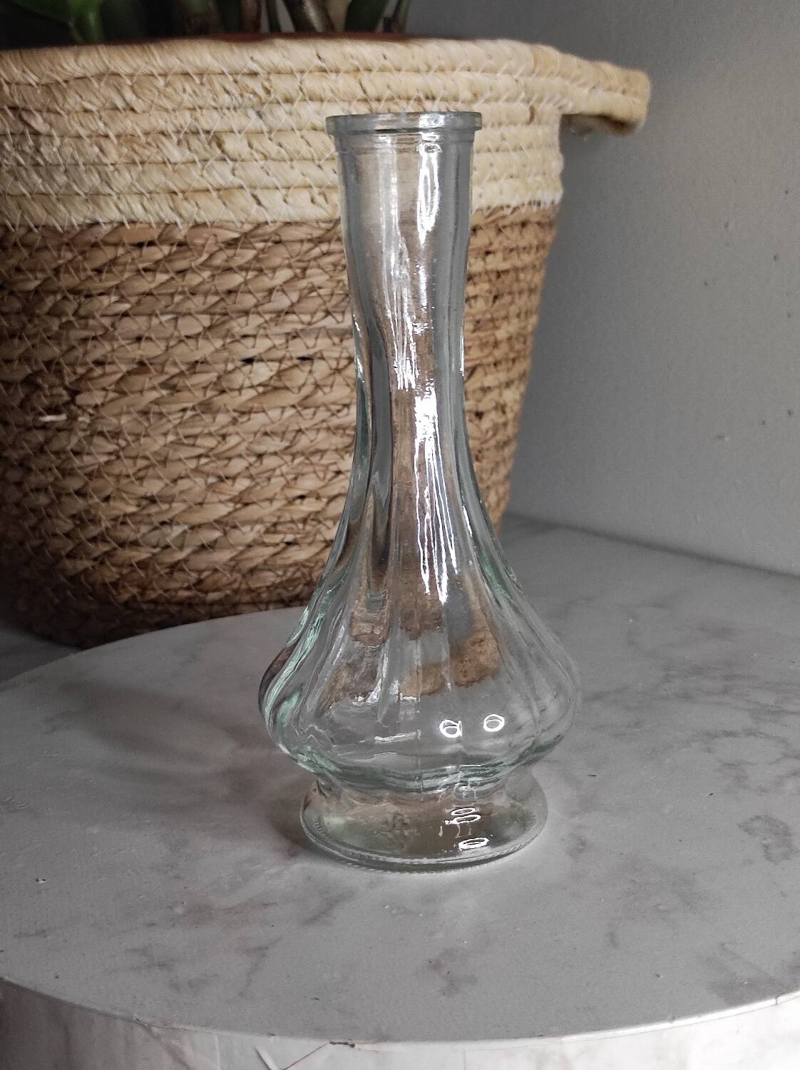 Pressed glass soliflore vase