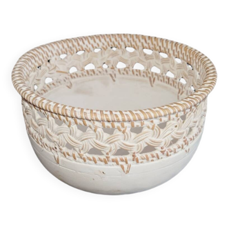 Wooden Bowl with Rattan Details - Set of 3