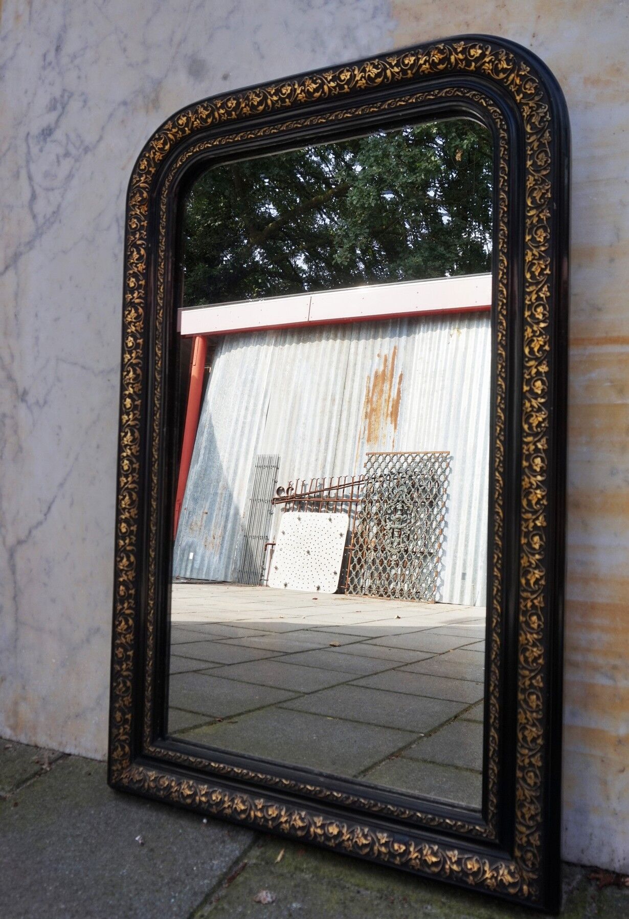 Antique French mirror ca. 1880 - 75x47cm