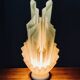 Resin table lamp by GIORGIA JACOB, French design, 1970s/80s