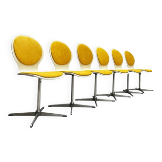 Ensemble de 6 chaises Space Age