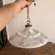 Opaline White Lustre Suspension Brass Gilding Retro Neo Rococo