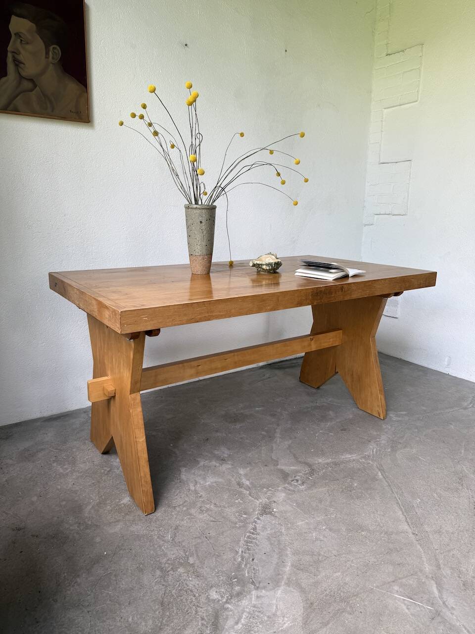 1950s beech mountain furniture table