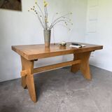Table, mobilier de montagne en hêtre, 1950