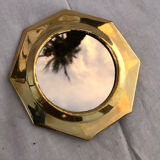 Mini brass mirror, 12 cm