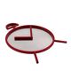 Postmodern Pop Art Design Red Wall Mirror "Clock" Shape – PILM Italy, 1980s