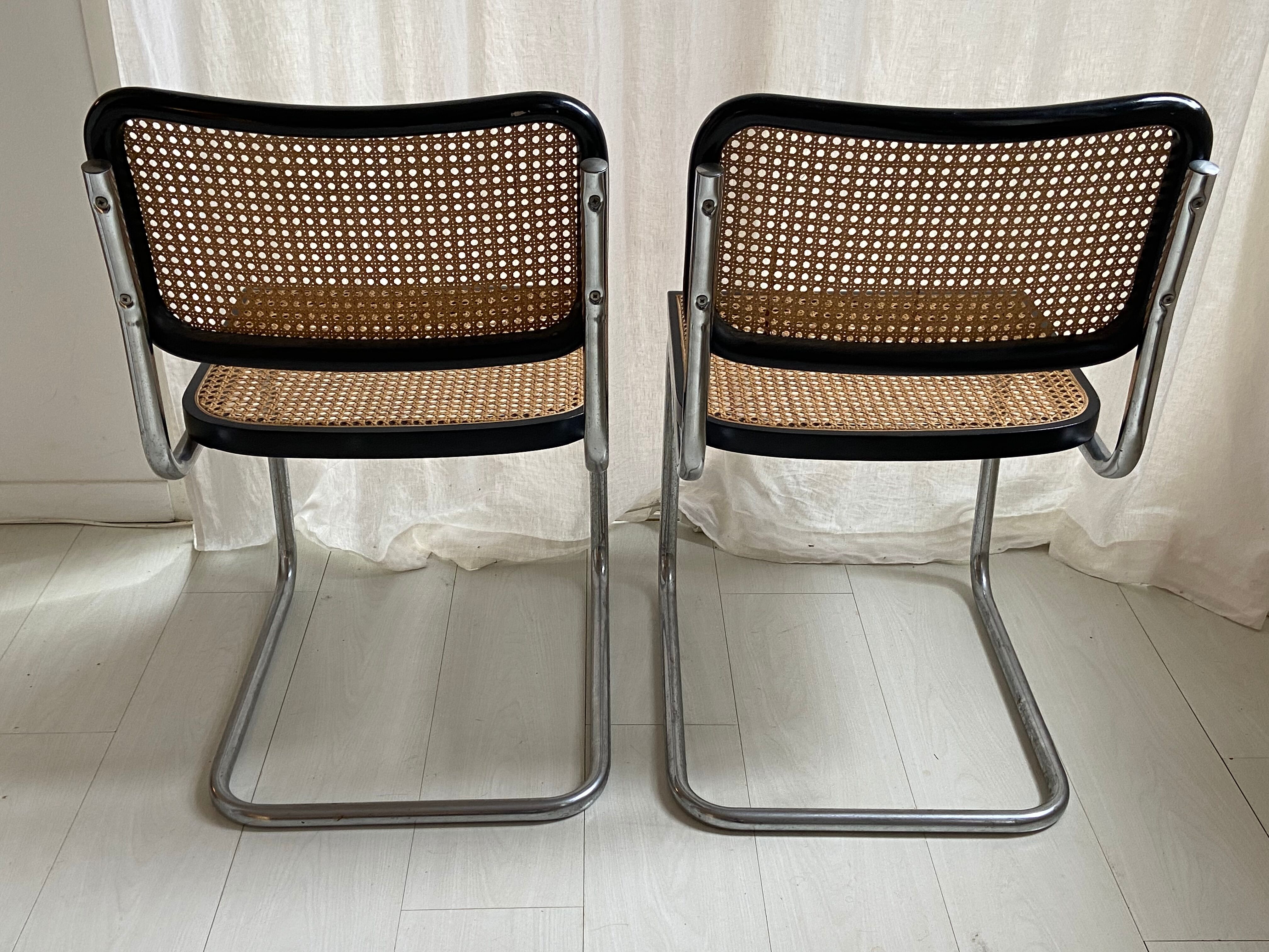 Pair of chairs Cesca b32 Marcel Breuer