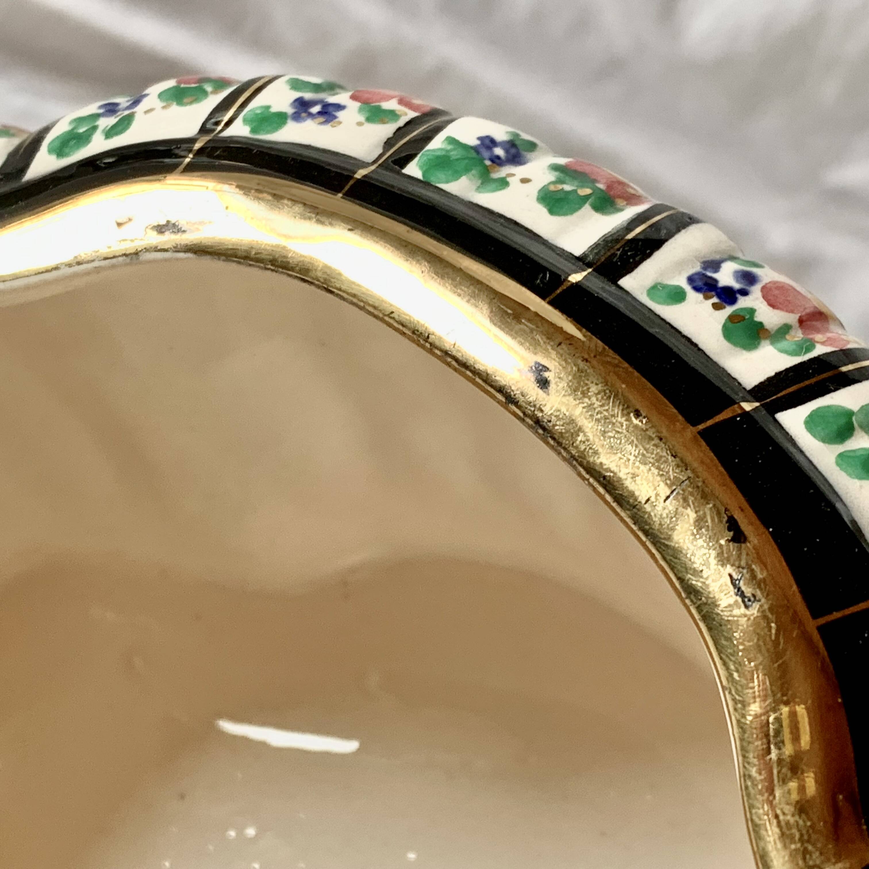 Vintage Hubert Bequet porcelain candy box - Louis XV series - 1950