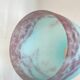 Tulipe en pate de verre bleue turquoise