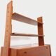 Vintage modular secretary shelf bookcase in teak from the 60s