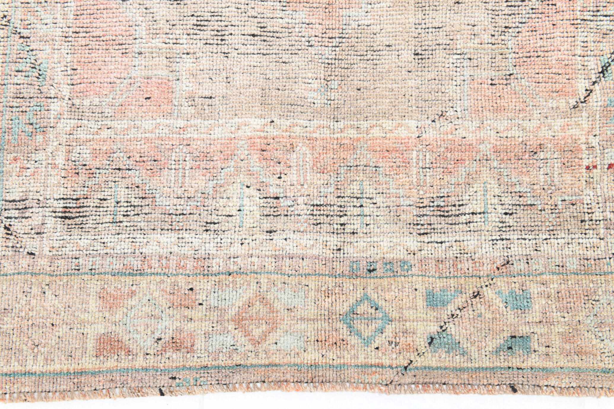 Turkish vintage area rug 221x112cm