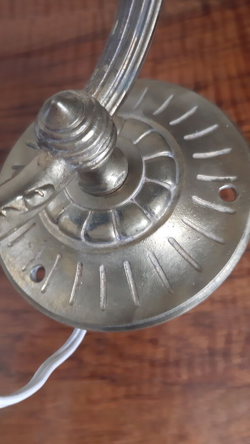 Art deco bronze wall lamp