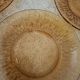 Twelve amber sunflower plates Vereco