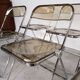 6 vintage Chairs Giancarlo Piretti "plia" 1970 chrome and Plexiglas