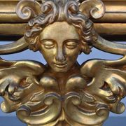 Rococo console Golden wood Roman marble XVII