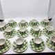 Service à café Moulin des Loups Orchies décor Nappe Verte  Francais (25p)