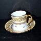 Limoges tasse litron porcelaine jaune et or signée Porcelaine d’Art PP