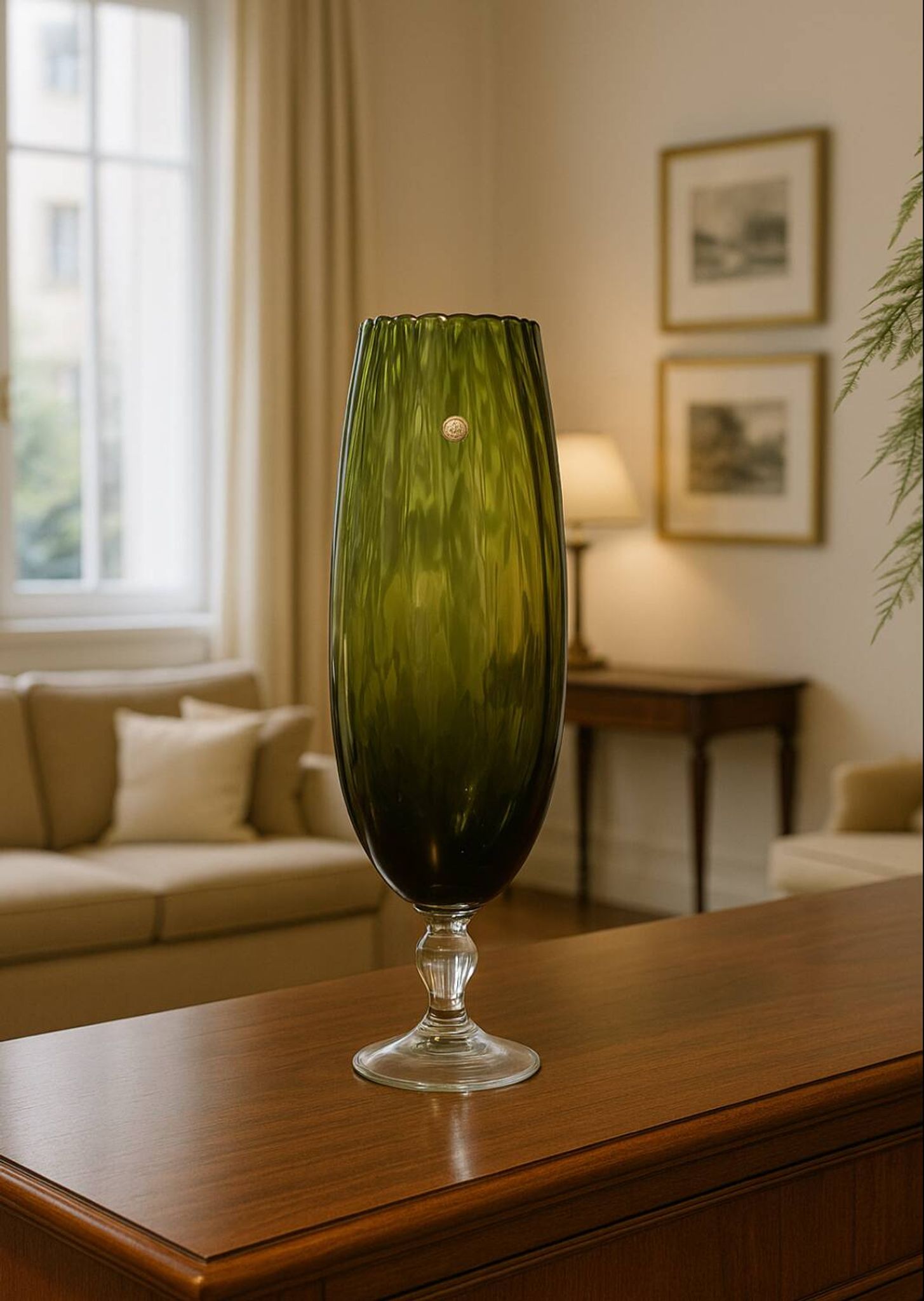 Vase en verre soufflé, Italie années 70/80