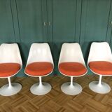 Series of 4 Tulip chairs by Eero Saarinen for Knoll
