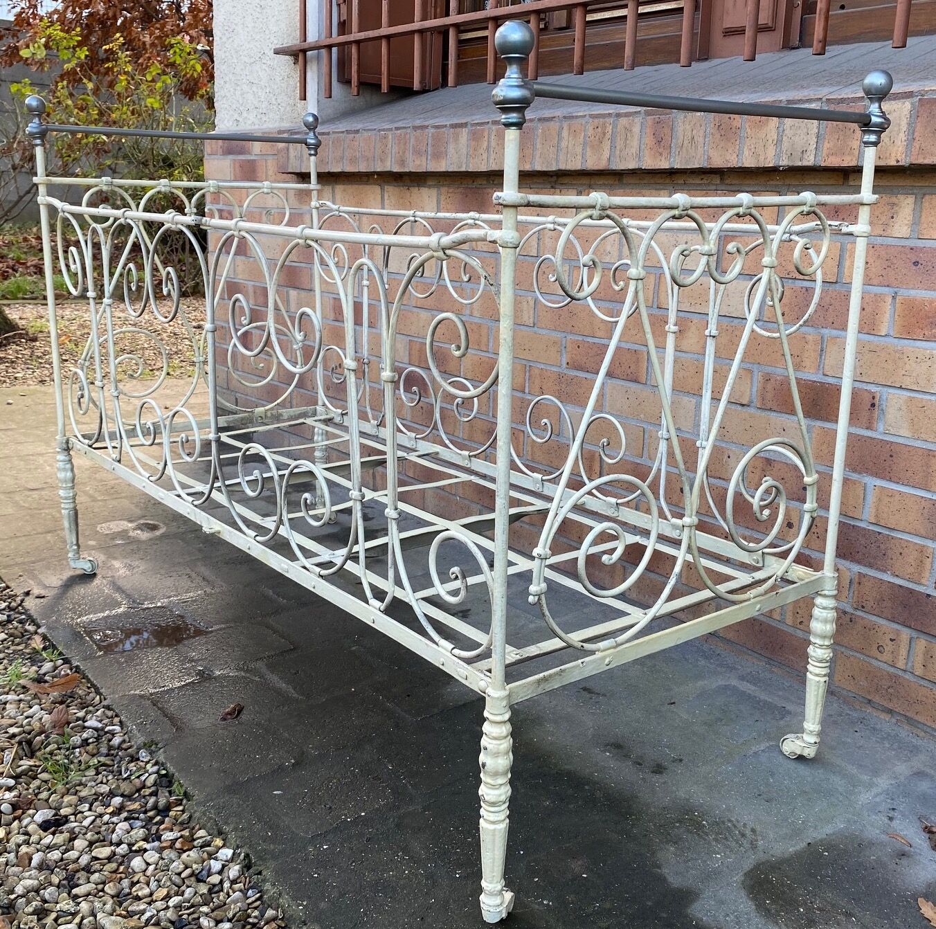 Wrought iron cot