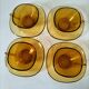 4 cups and saucers VERECO amber