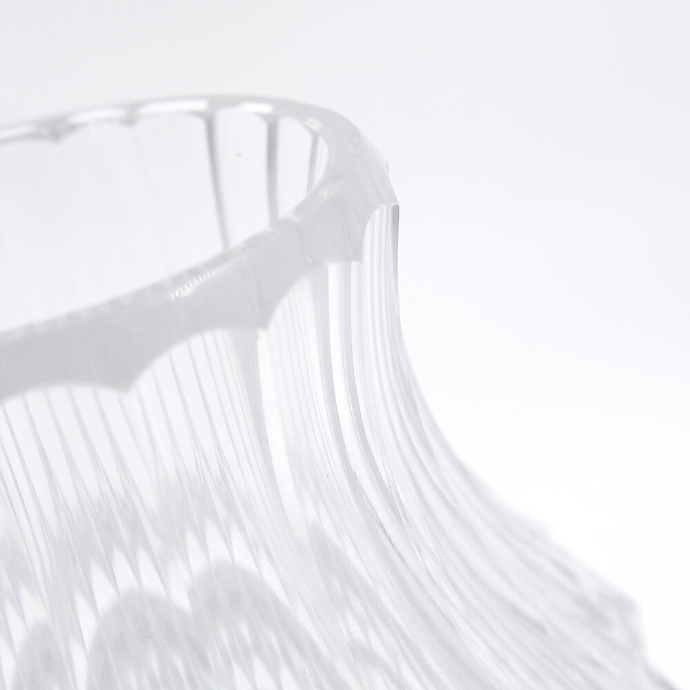 Clear crystal vase Val Saint Lambert - "Artichoke" model - Circa 1960