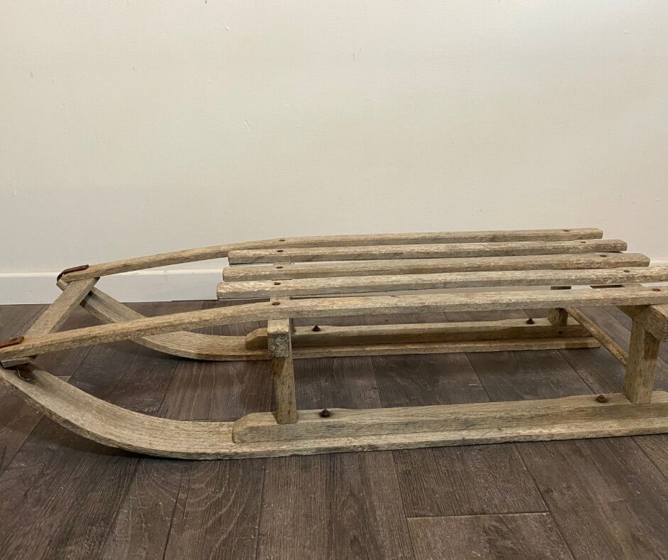 Old sledding wood patinated wood