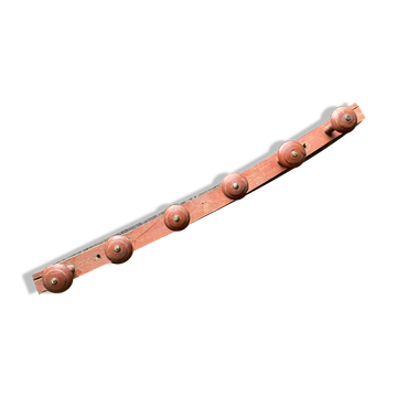 Patère porte manteau de ferme en bois patine d'origine 86cm