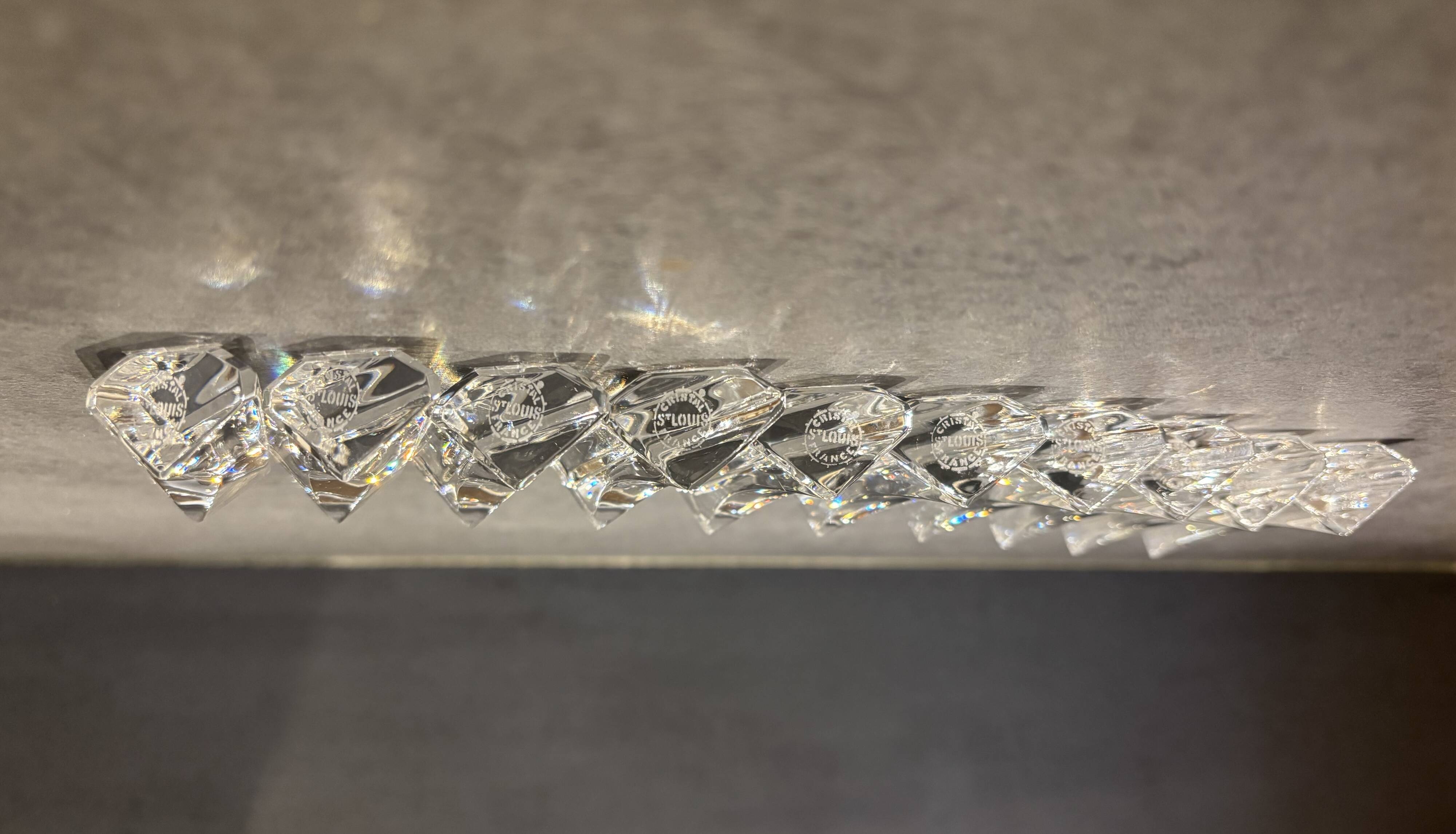 10 knife rests or chopstick holders Crystal St-Louis