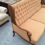 Mid-Century Italian Velvet Sofa Paolo Buffa Style 1950s