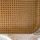 70s tray in fiberglass imitation rattan