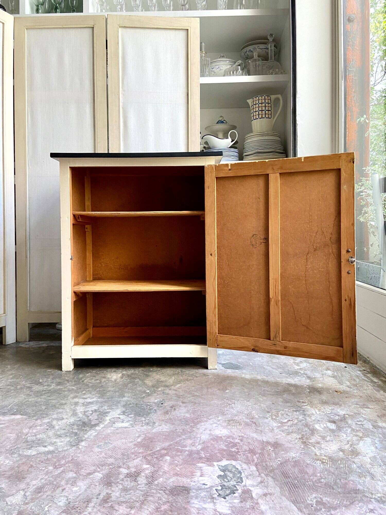 Confiturier parisien en bois beige et noir