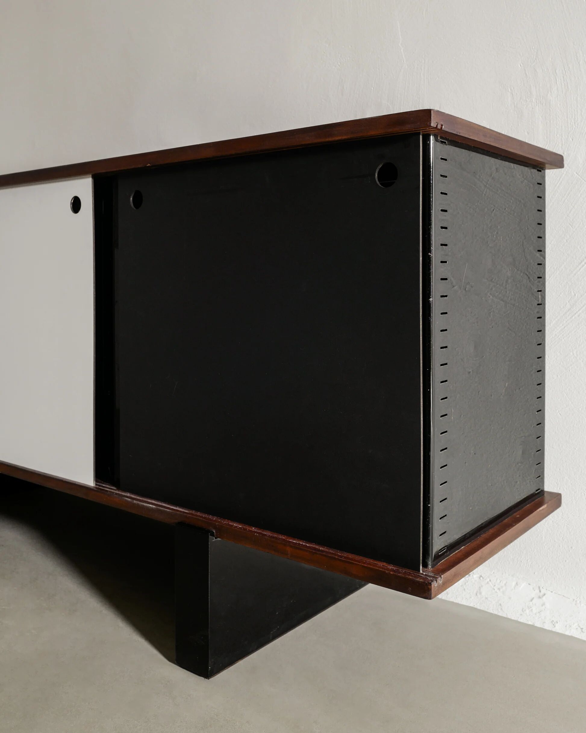 French Mid Century Wooden "Bloc" Sideboard by Charlotte Perriand, 1950s