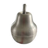 Brushed aluminum pear-shaped ice bucket