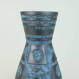 Carstens vase decor ankara blue gray metallic glaze no. 1218-29 1960s
