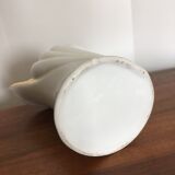 White vase with wave effect and golden edging