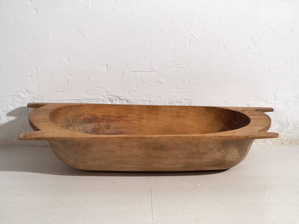 Antique solid wood wabi-sabi bowl (c.1900) #9