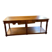 Oak draper table 2 drawers