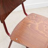 Eromes F6 oak and red chair