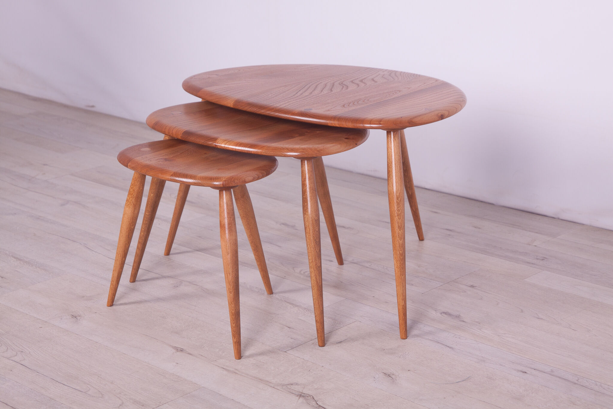 Pebble Nesting Tables by Lucian Ercolani for Ercol, 1960s, Set of 3