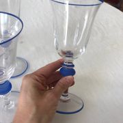 Set of 7 Paco Rabanne stemmed glasses