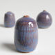 Trio de céramiques miniatures bleues par Antonio Lampecco