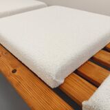 Pair of vintage  Perriand style  pine benches