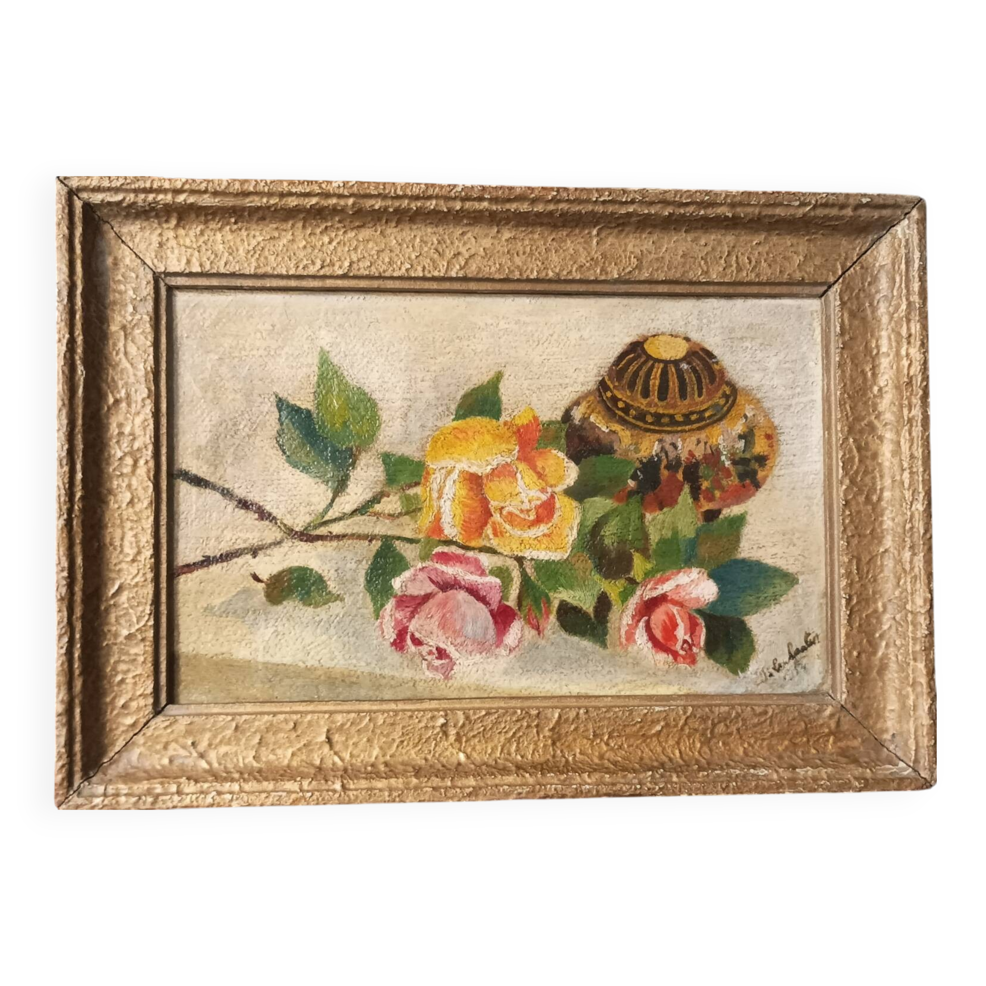 Oil on canvas, still life