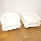 Paire de fauteuils Space Age d'Adriano Piazzesi, 1970
