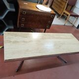 Travertine coffee table