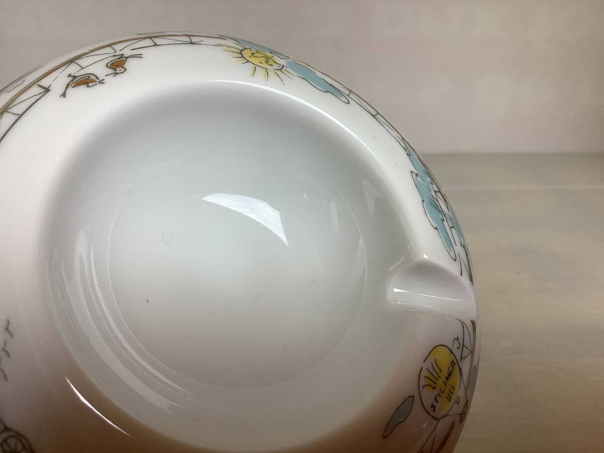 Bowl, ring holder, ashtray, sun, hot air balloon, Arzberg.