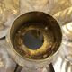 Set of 3 Golden Florentiner Leaf Theatre Wall Ceiling Light Sconces, Italy 1960s