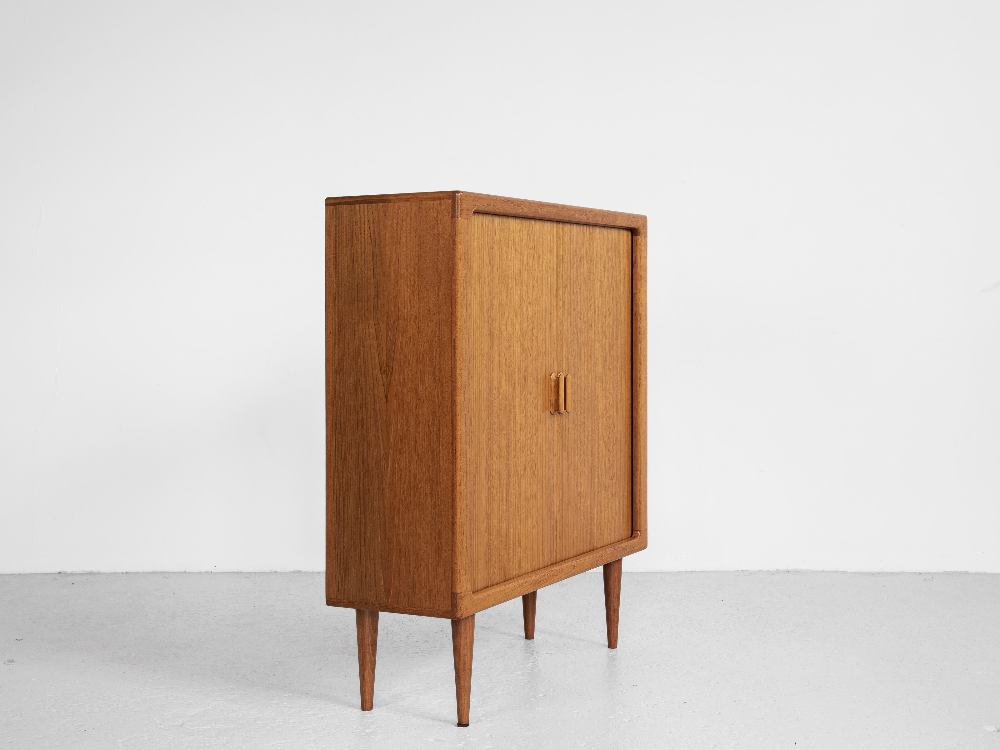 Midcentury danish cabinet with tambour doors by Dyrlund 1960s