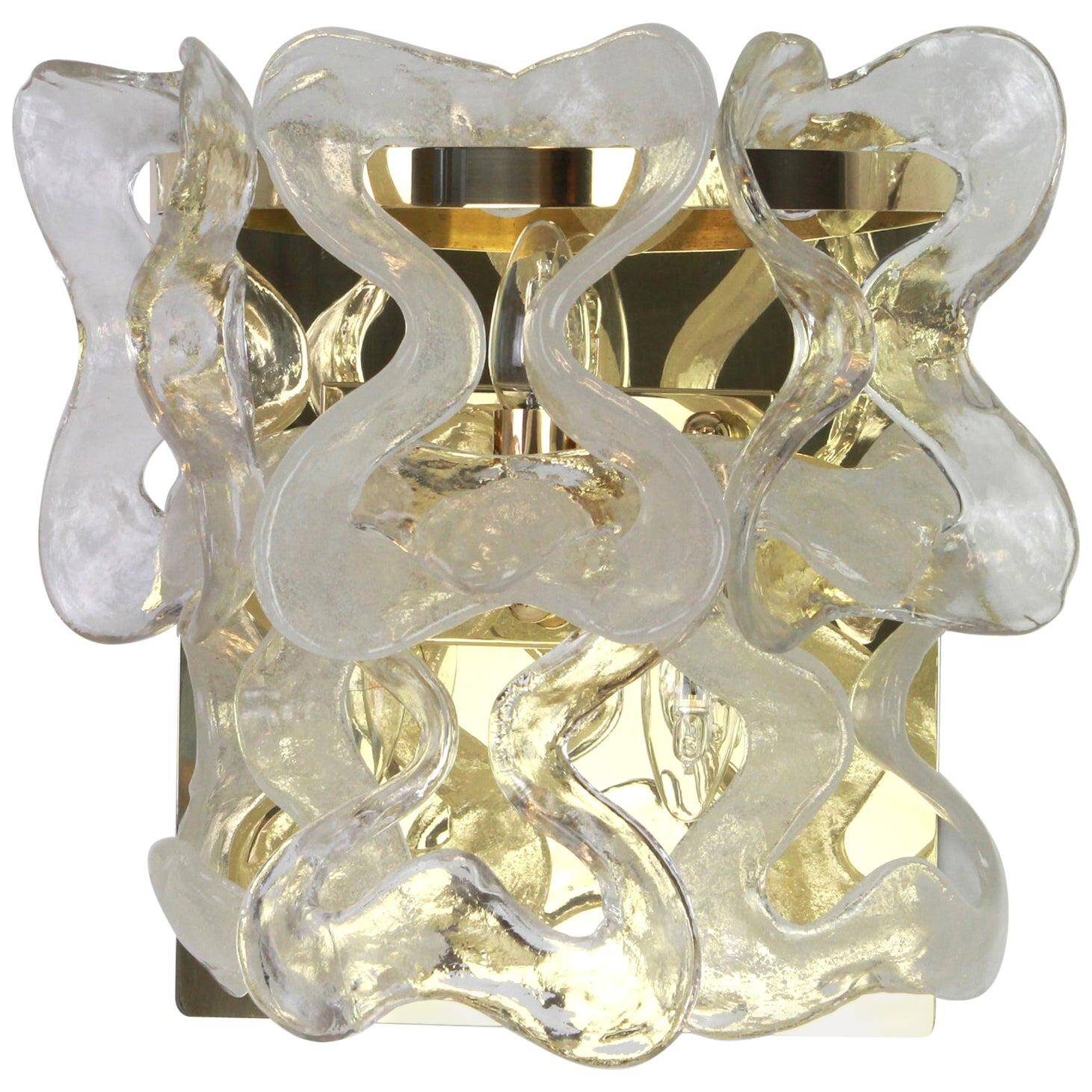Murano glass wall sconce by Kalmar Mod. Catena, Austria, 1960s